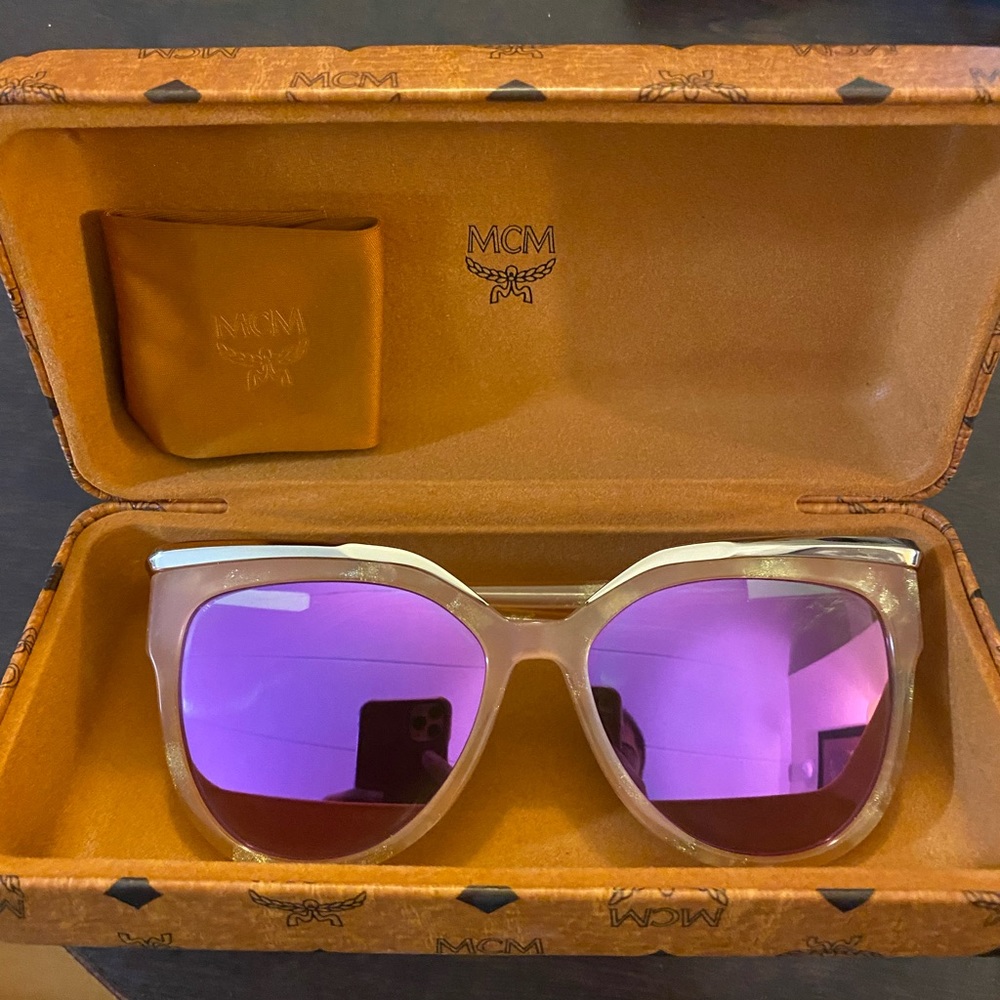 MCM Sparkly Pink Cat Eye Sunglasses